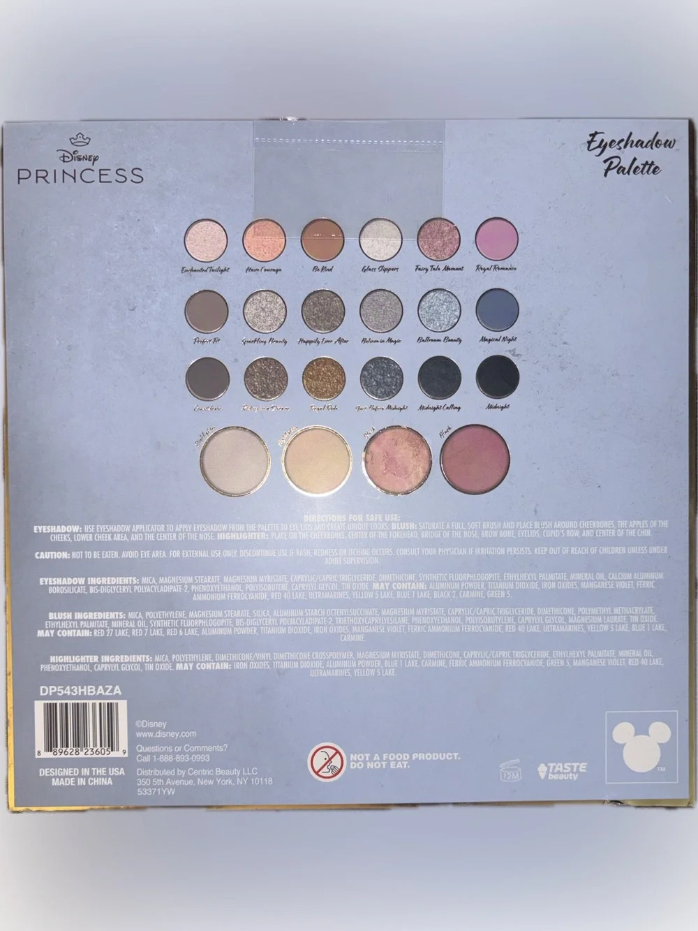 Taste Beauty x Disney Cinderella Eyeshadow and Face Palette collectible design